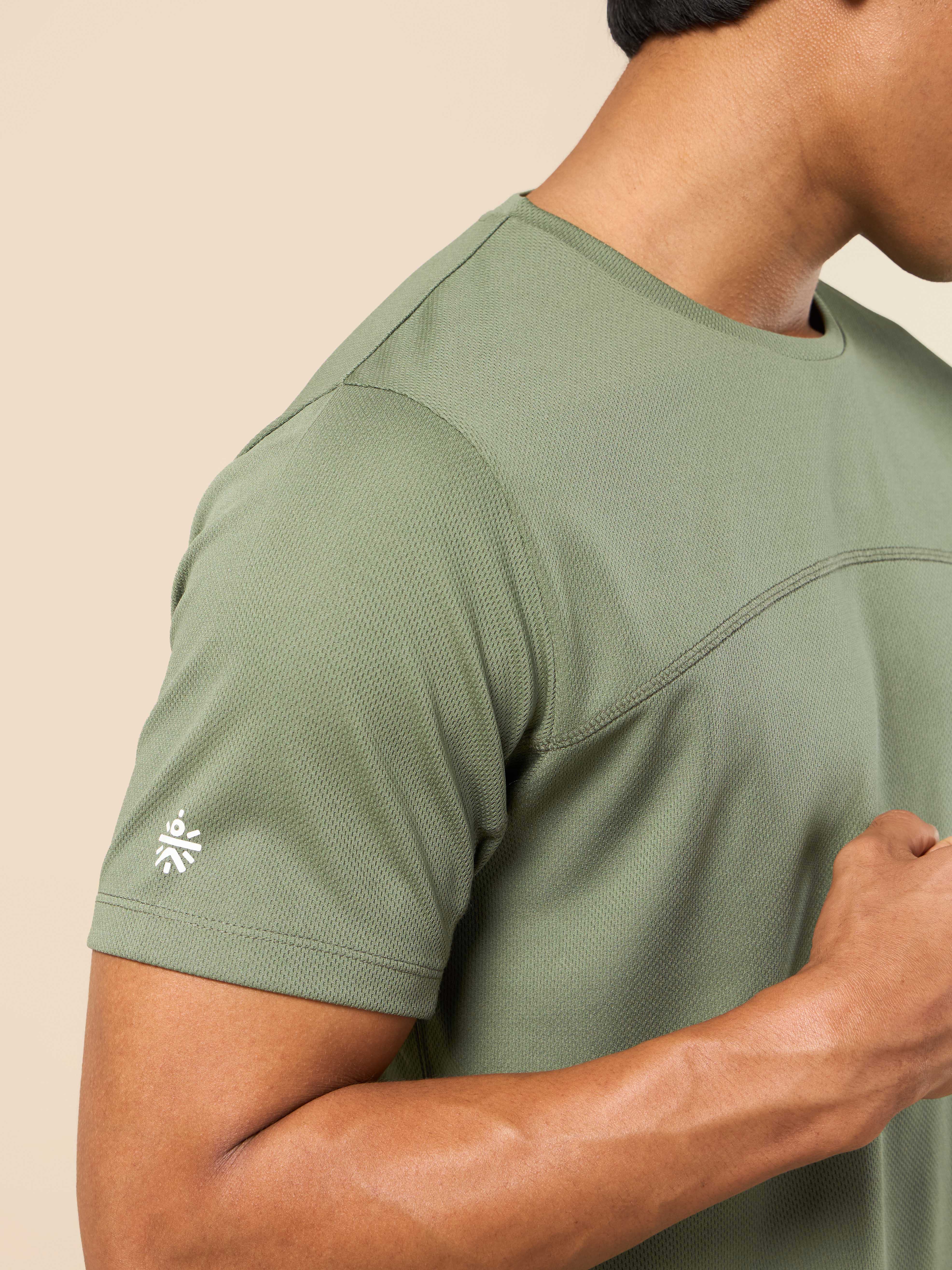 Men Olive Gear Up Performance T-shirt - Image 8