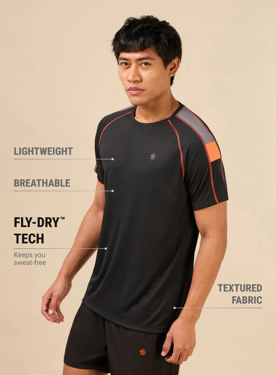 Men's All Format Black High Performance T-shirt - Image 5