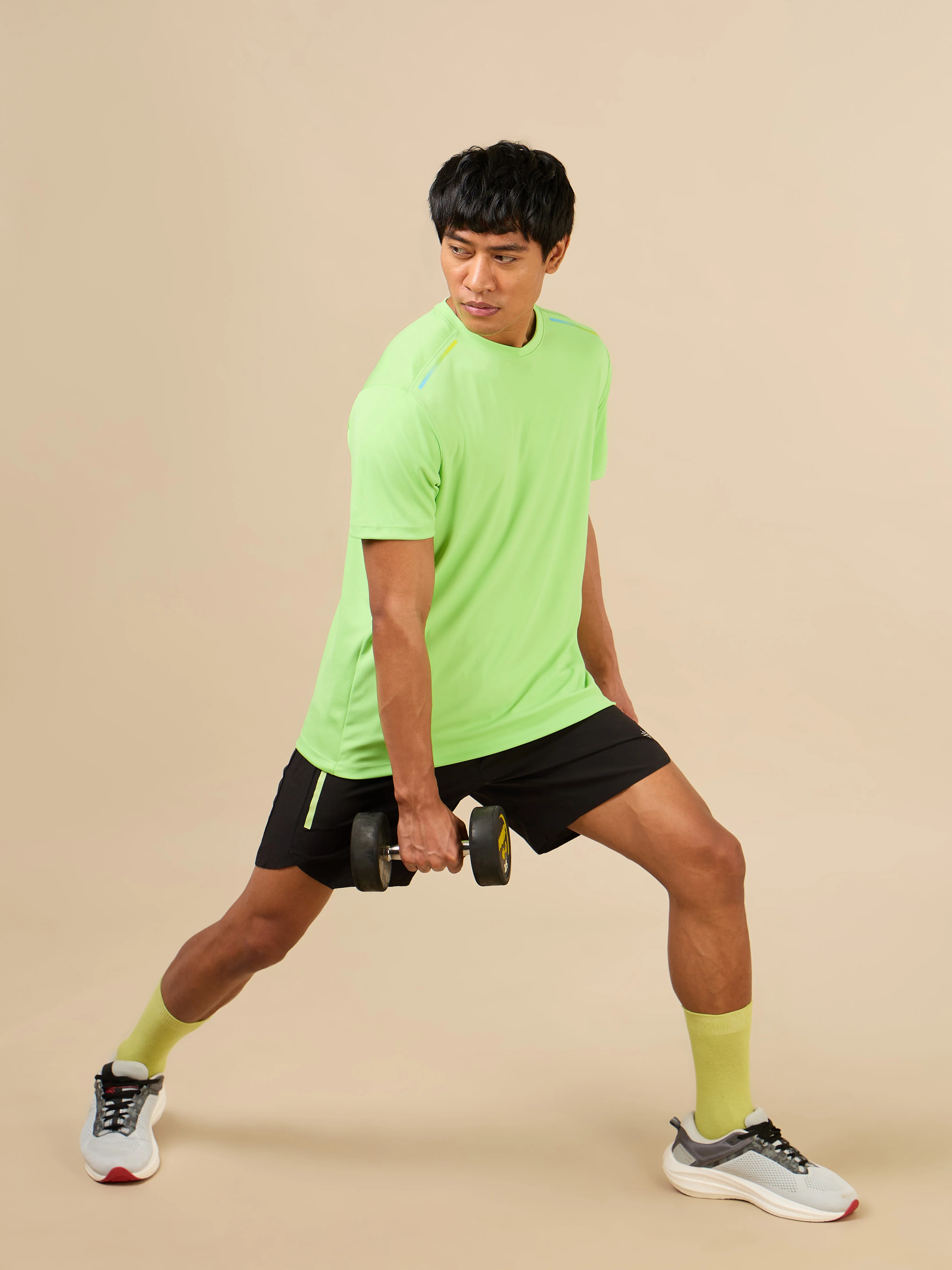 Men's All Round Green Workout T-shirt - Image 2