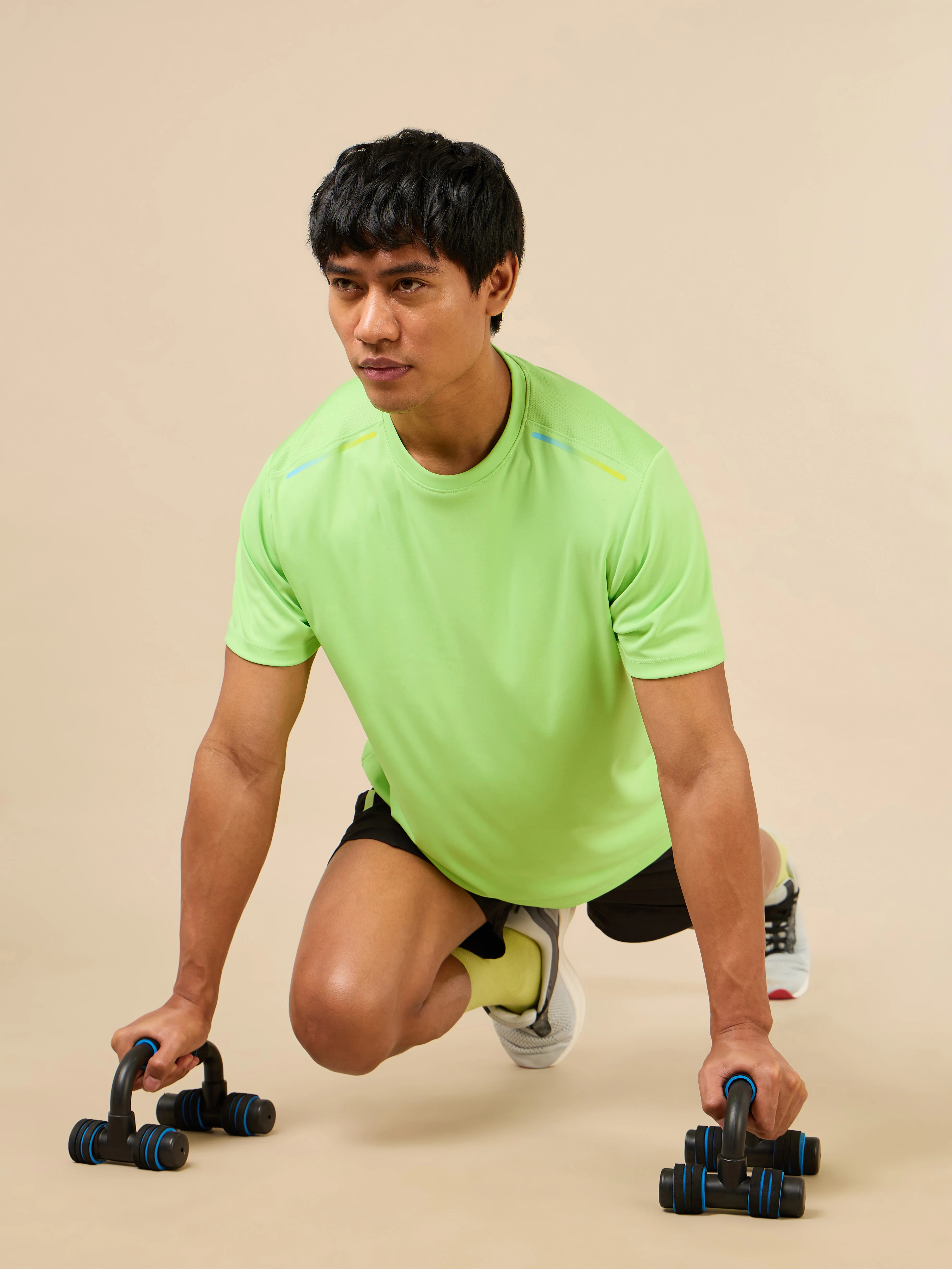 Men's All Round Green Workout T-shirt - Image 3