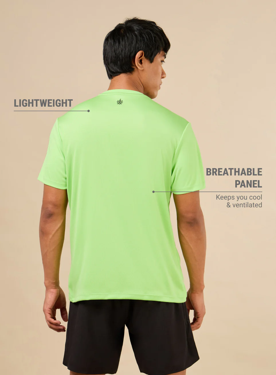 Men's All Round Green Workout T-shirt - Image 6