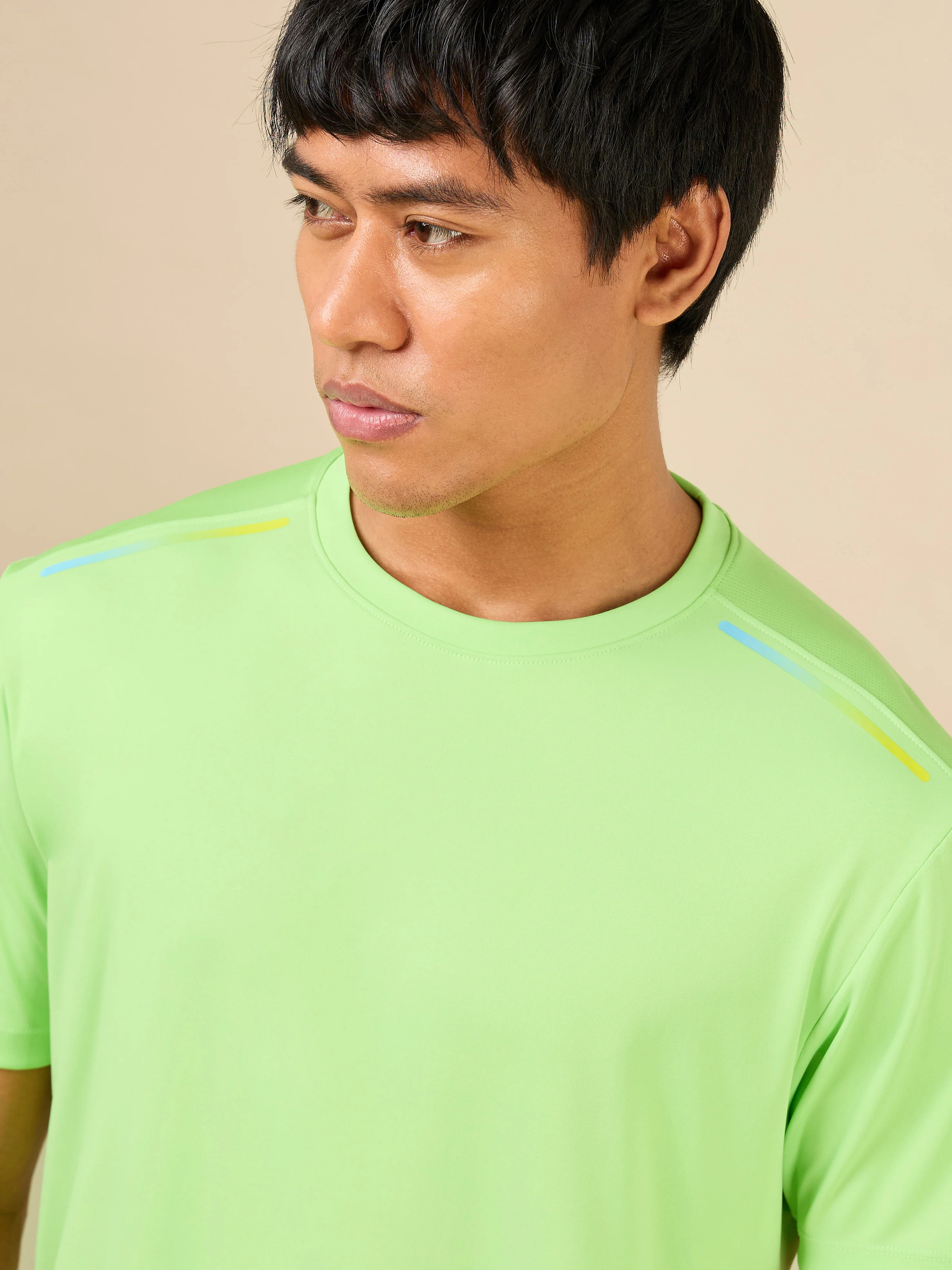 Men's All Round Green Workout T-shirt - Image 7