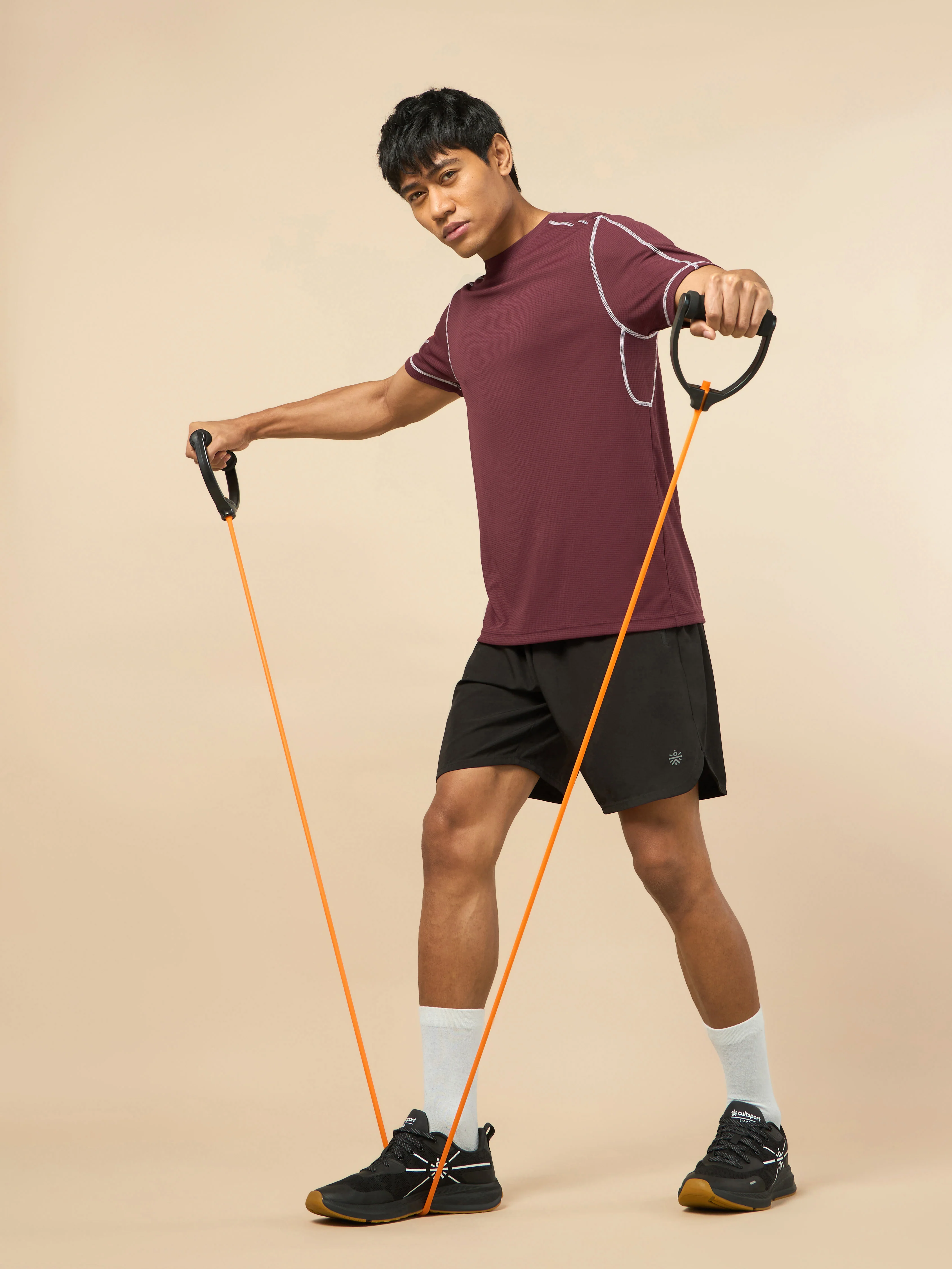 Men's All Round Red Workout T-shirt - Image 3