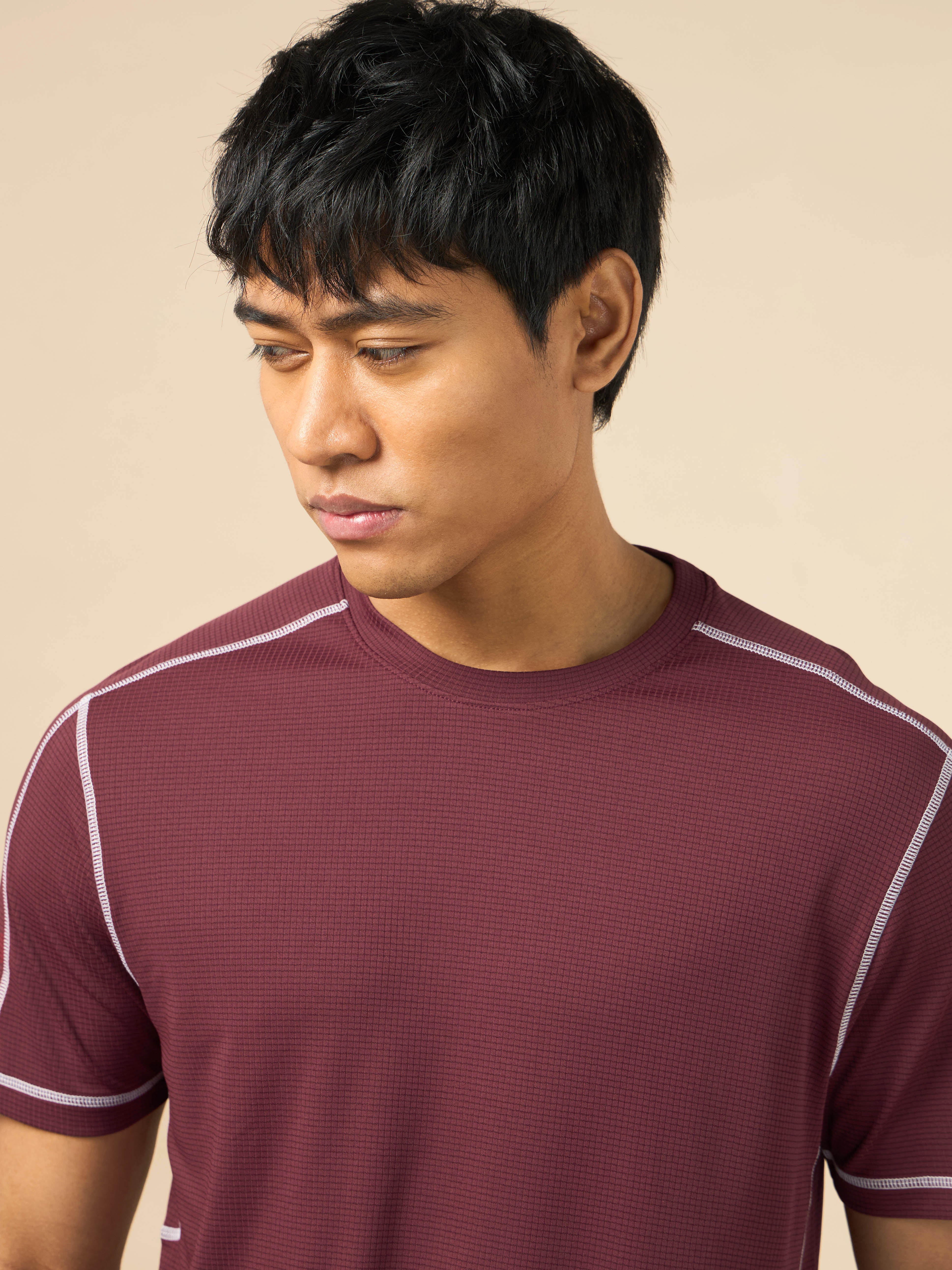 Men's All Round Red Workout T-shirt - Image 7