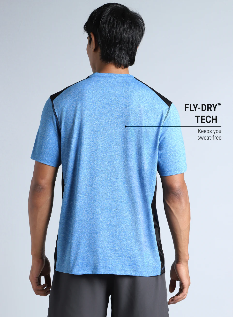 Men's Amp Up Blue Comfortech T-shirt - Image 6