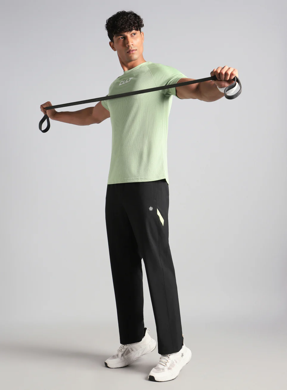 Men's Back Straight Fit Power Pop Trackpants - Image 3