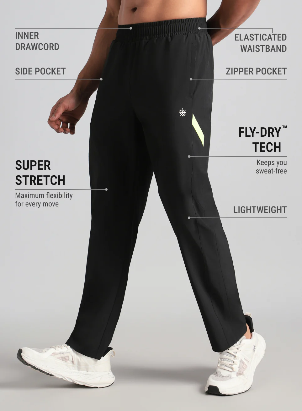 Men's Back Straight Fit Power Pop Trackpants - Image 5