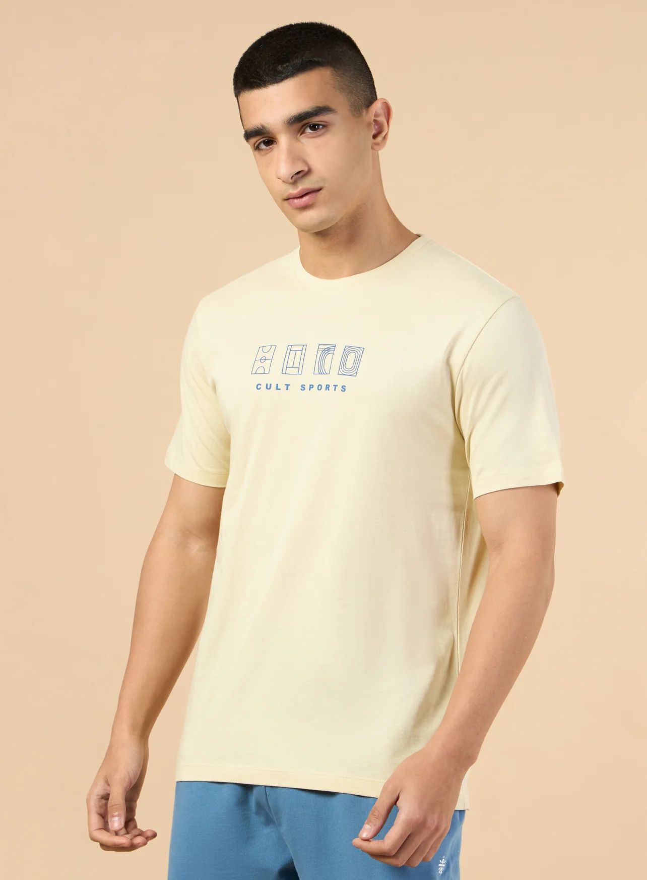 Men's Beige Cult Sport's Club T-shirt - Image 5