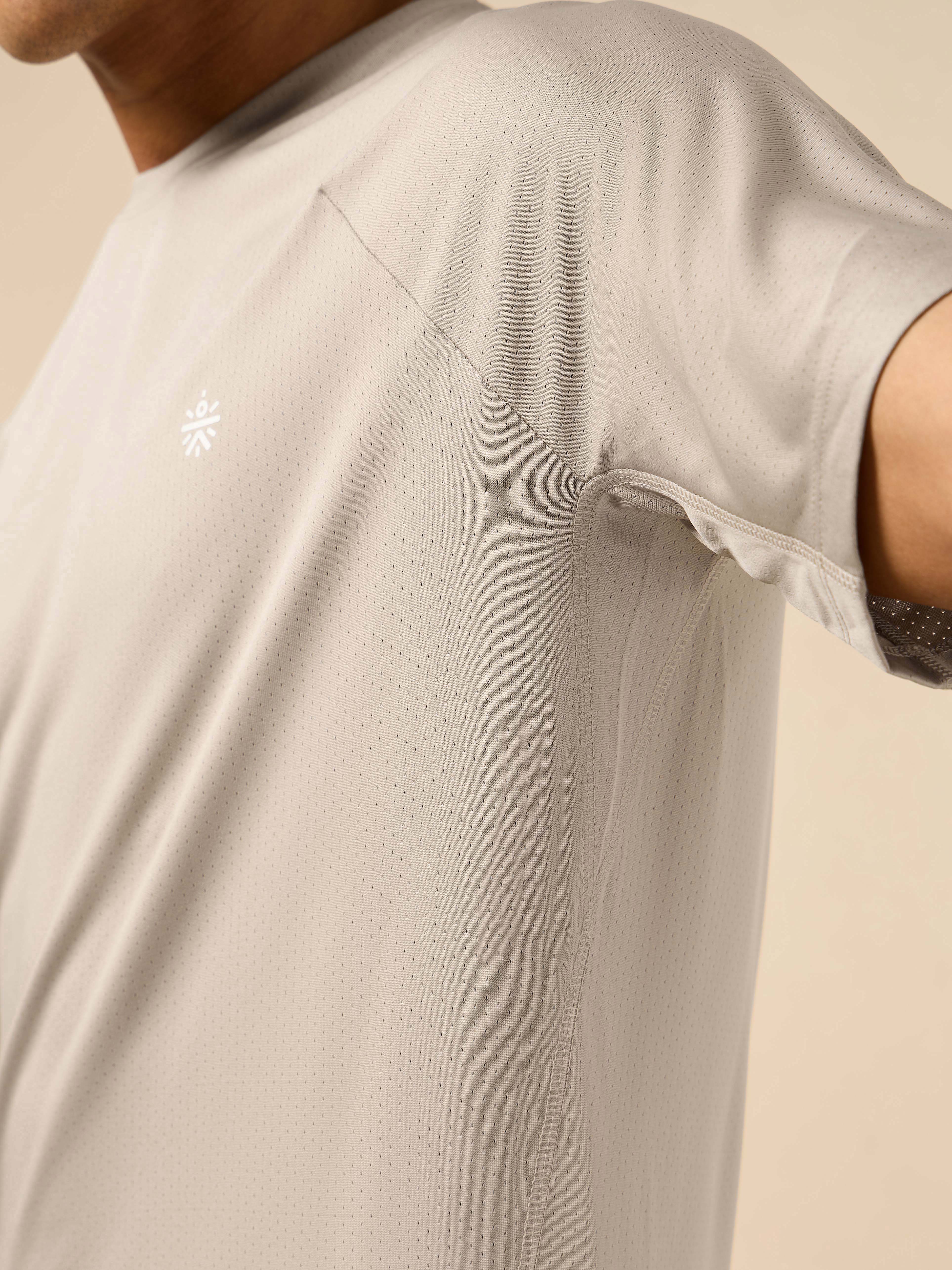 Men's Beige Functional Training T-shirt - Image 7