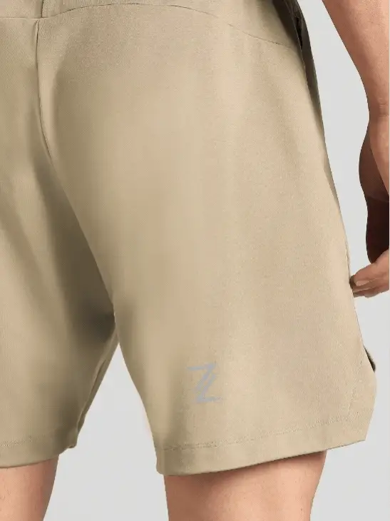 Men's Beige Pace Up Running Shorts - Image 10