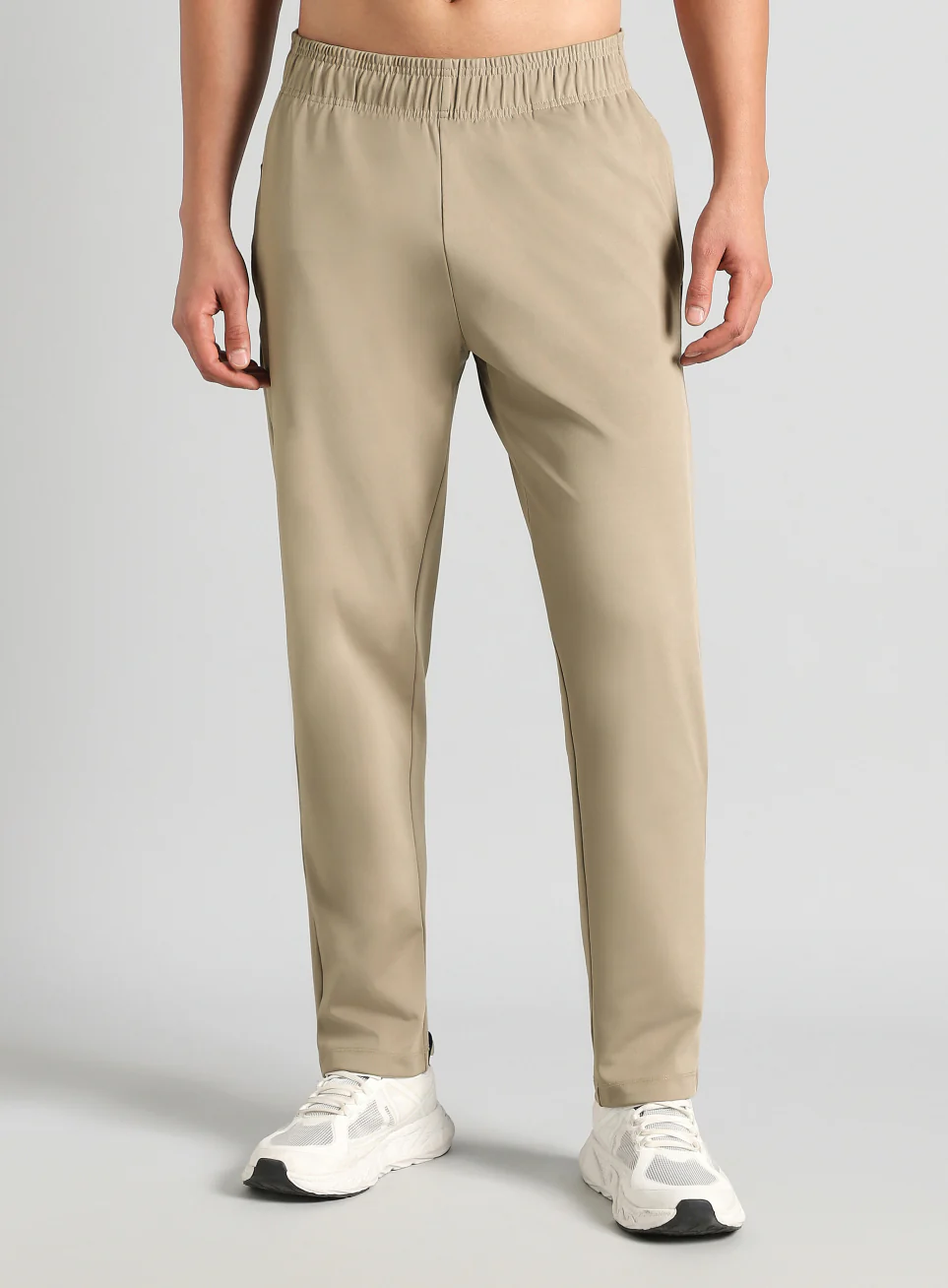 Men's Beige Runner's In Motion Graphic Trackpants - Image 4