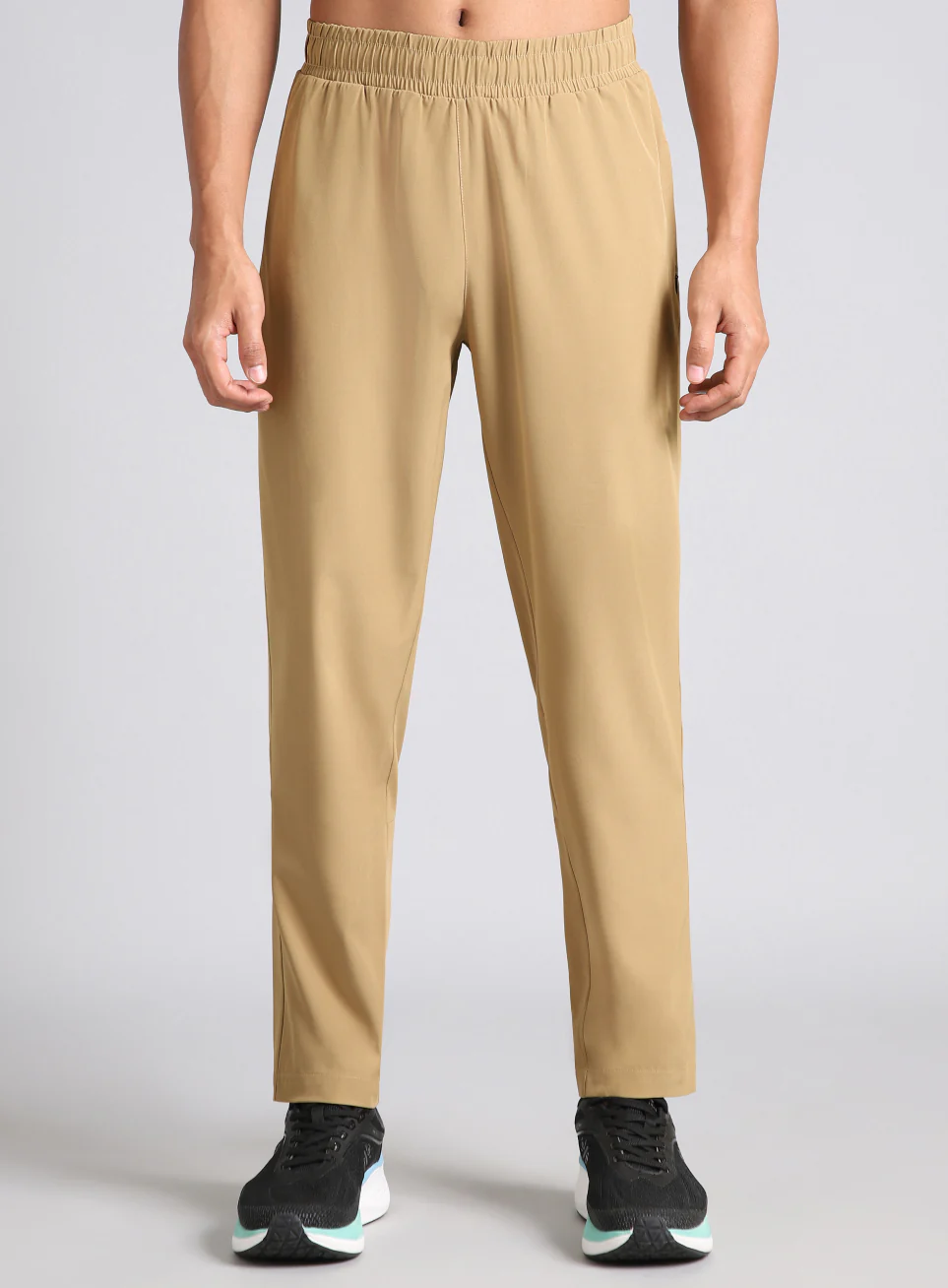 Men's Beige Running Essential Trackpants - Image 4