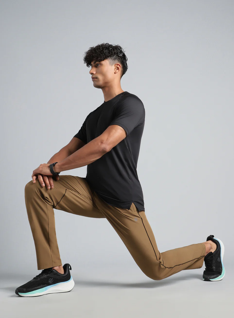 Men's Beige Speed Run Trackpants - Image 3