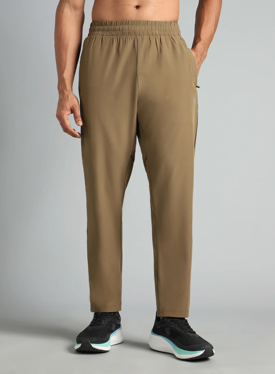 Men's Beige Speed Run Trackpants - Image 4