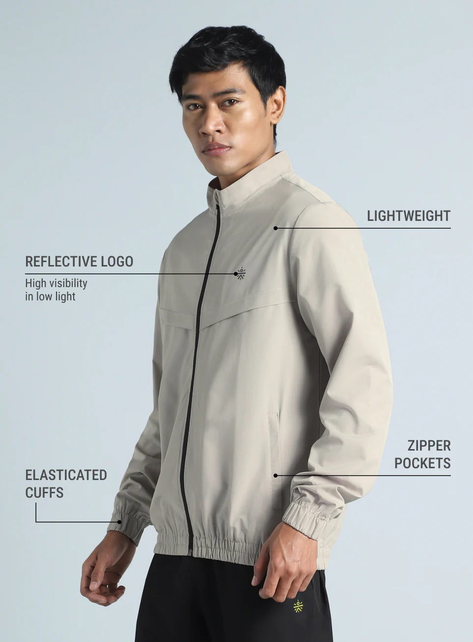Men's Beige Train in Workout Jacket - Image 5