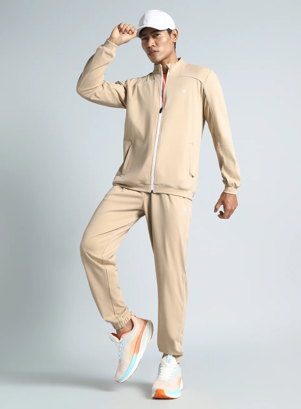 Men's Beige Training All Format Tracksuit - Image 3