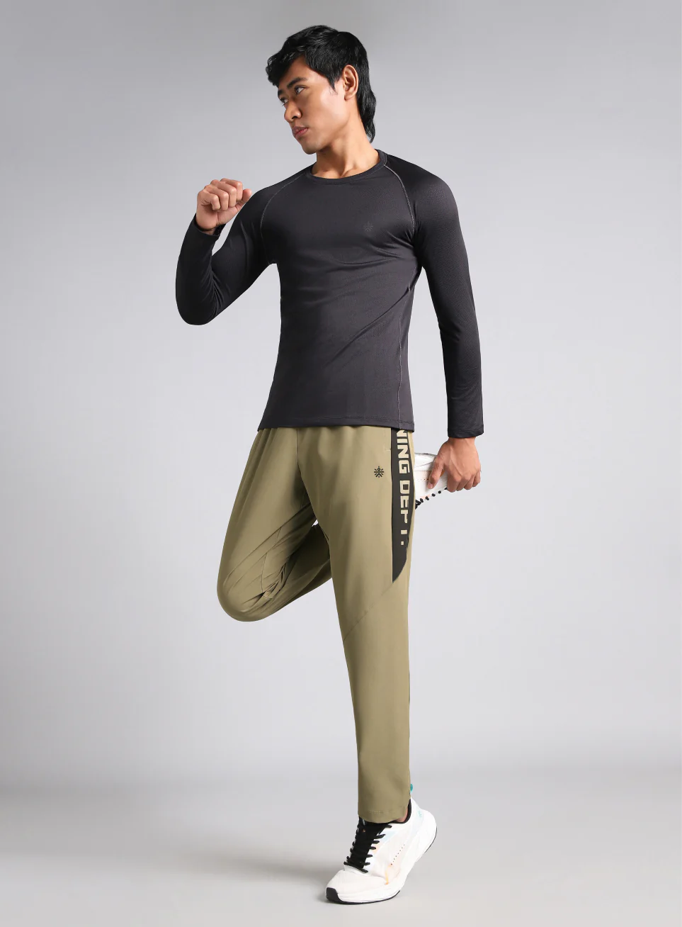 Men's Beige Training Department Trackpants - Image 2