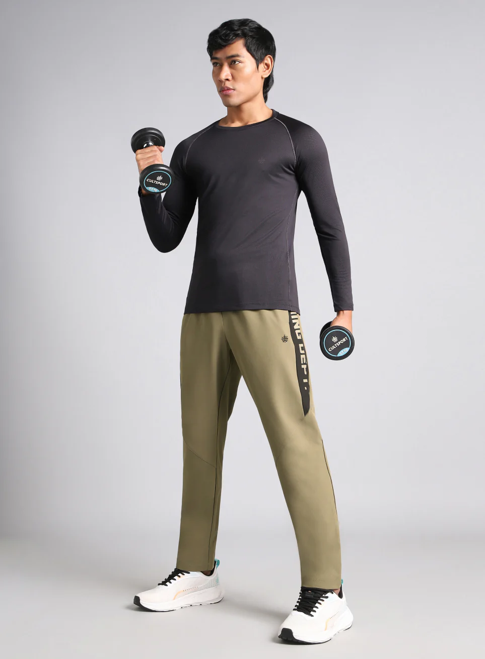 Men's Beige Training Department Trackpants - Image 3