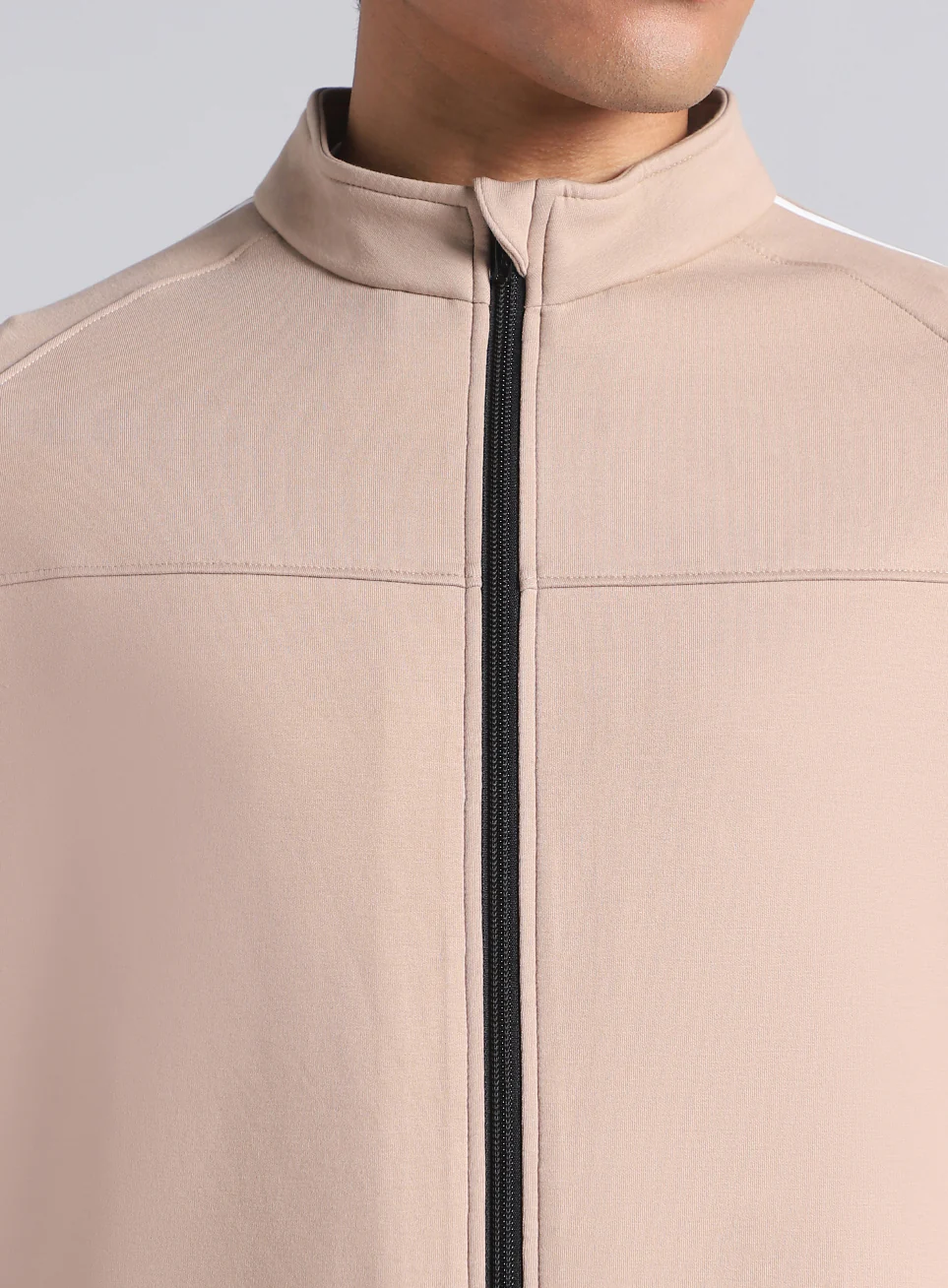 Men's Beige Training Essential Mid Layer Jacket - Image 7