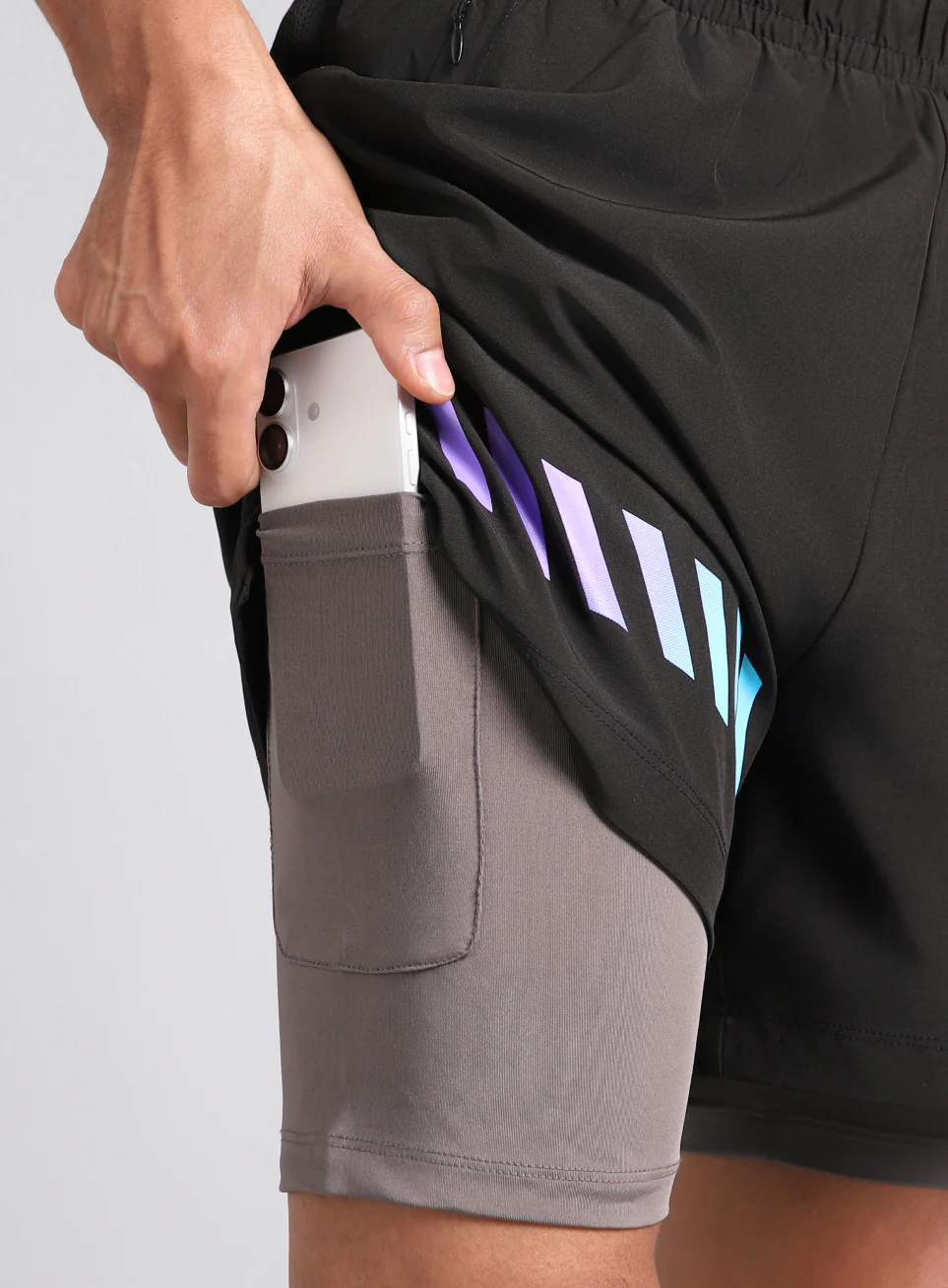 Men's Black 360 Degree Performance Shorts - Image 7