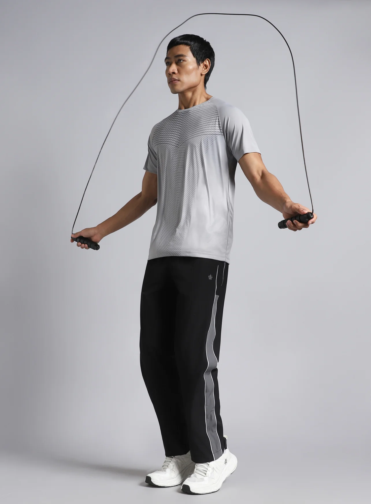 Men's Black Active Day Out Trackpants - Image 2