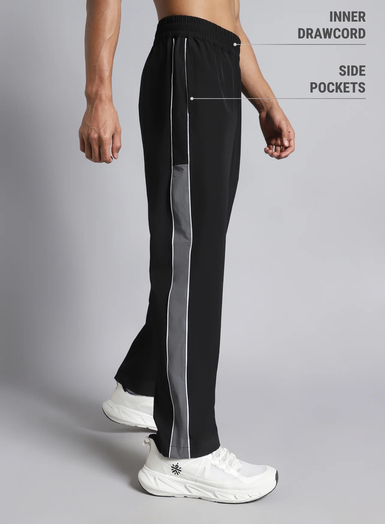 Men's Black Active Day Out Trackpants - Image 5