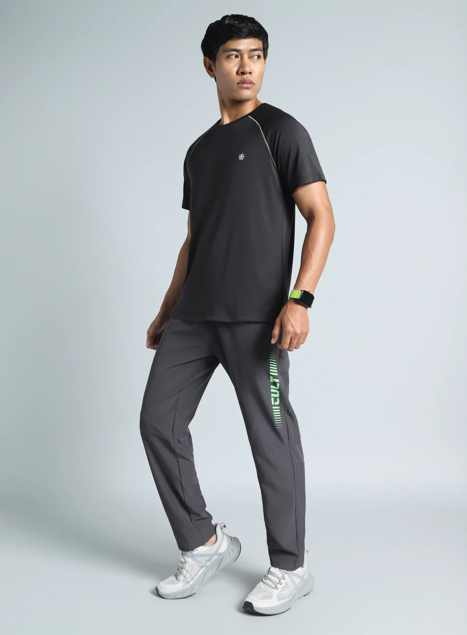 Men's Black All Day Active Recycled Poly Performance T-shirt - Image 2