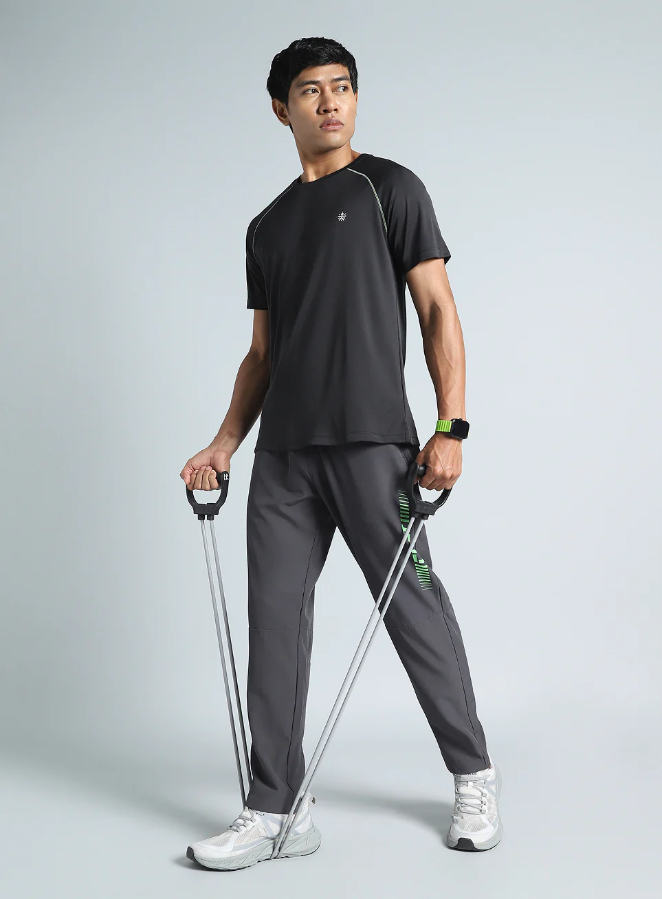 Men's Black All Day Active Recycled Poly Performance T-shirt - Image 3