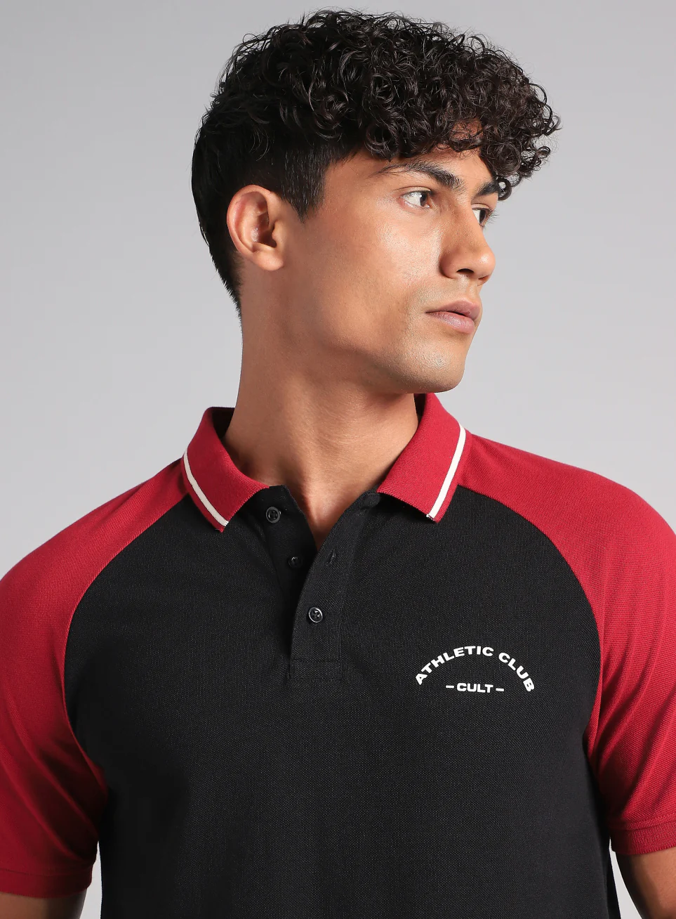 Men's Black Athletic Club Polo T-Shirt - Image 7