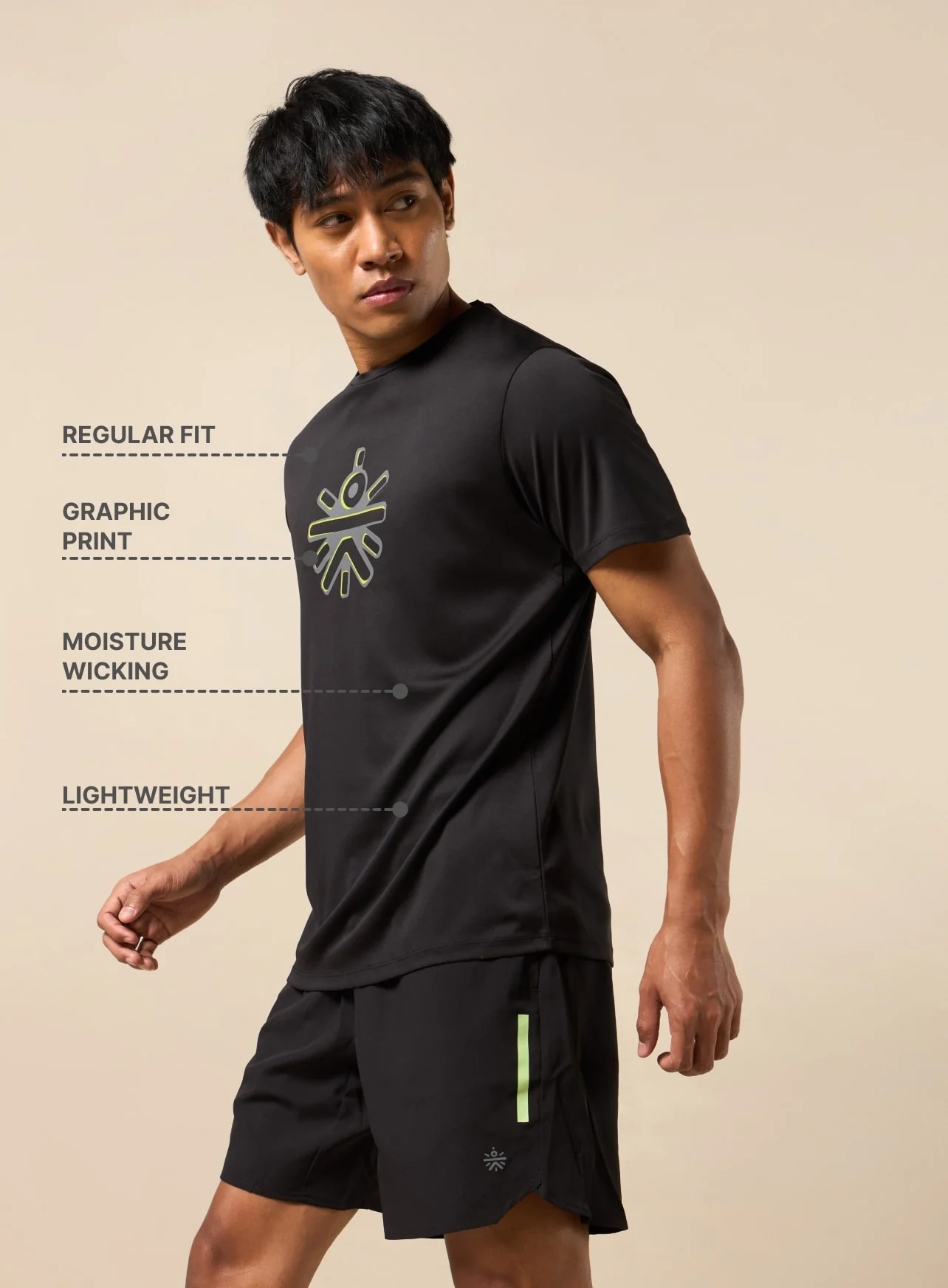 Men's Black Brand Carrier Print T-shirt - Image 5