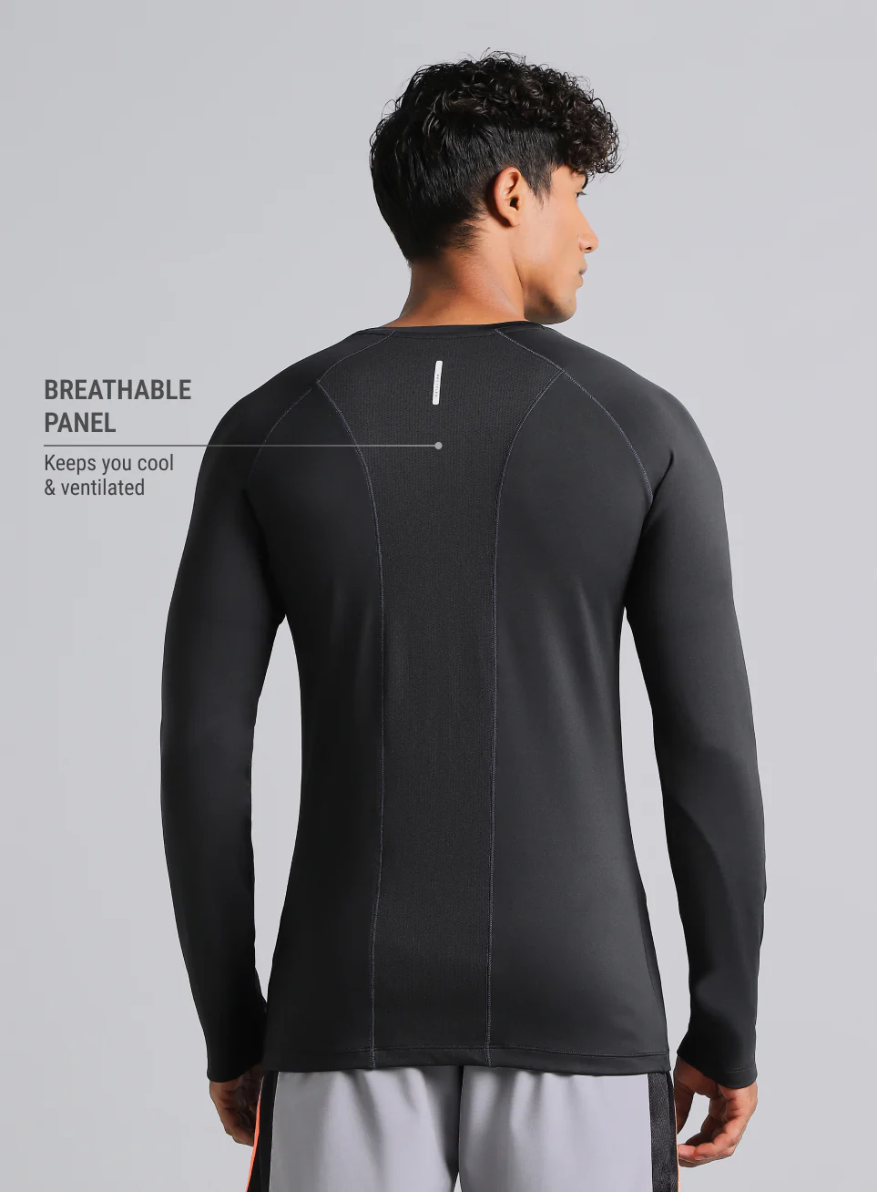 Men's Black Build Up Performance Recycled Poly T-shirt - Image 6