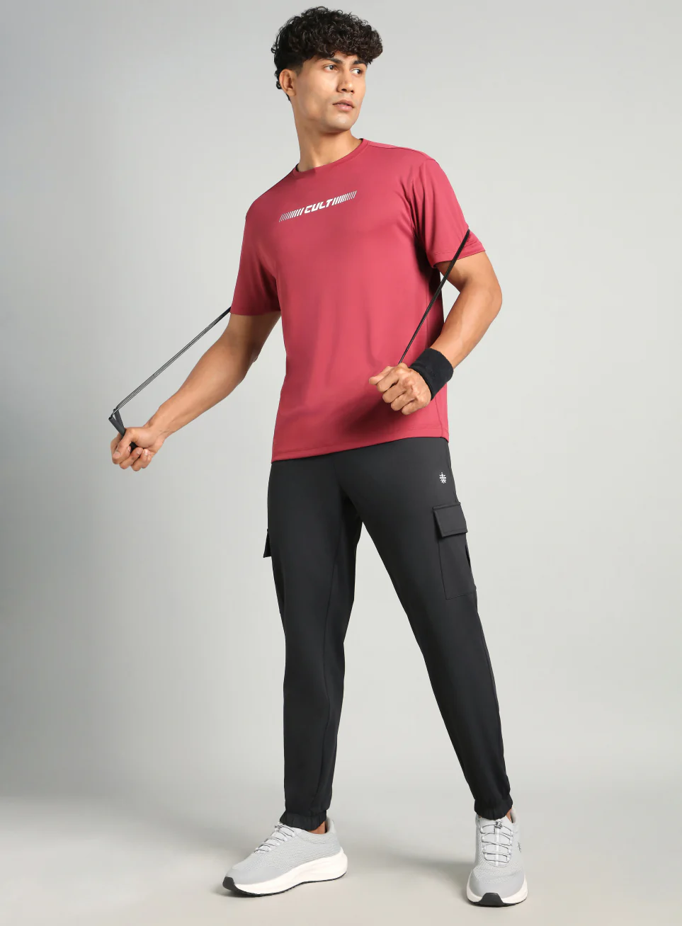 Men's Black Cargo Training Joggers - Image 3