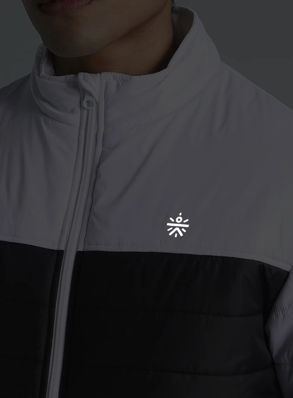 Men's Black Colorblock Puffer Jacket - Image 12