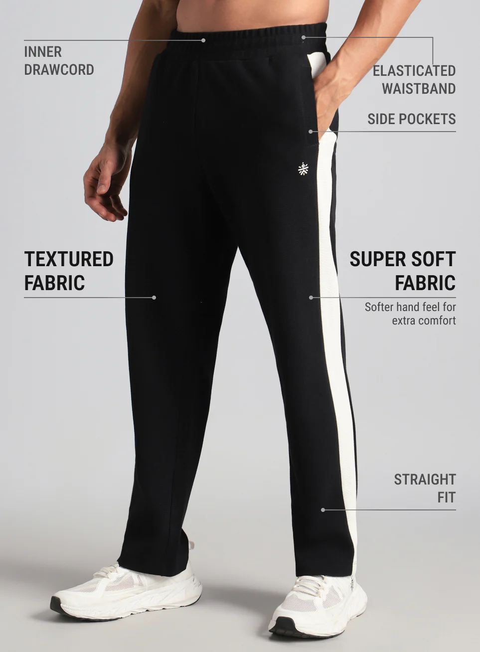 Men's Black Colourplay Trackpants - Image 5