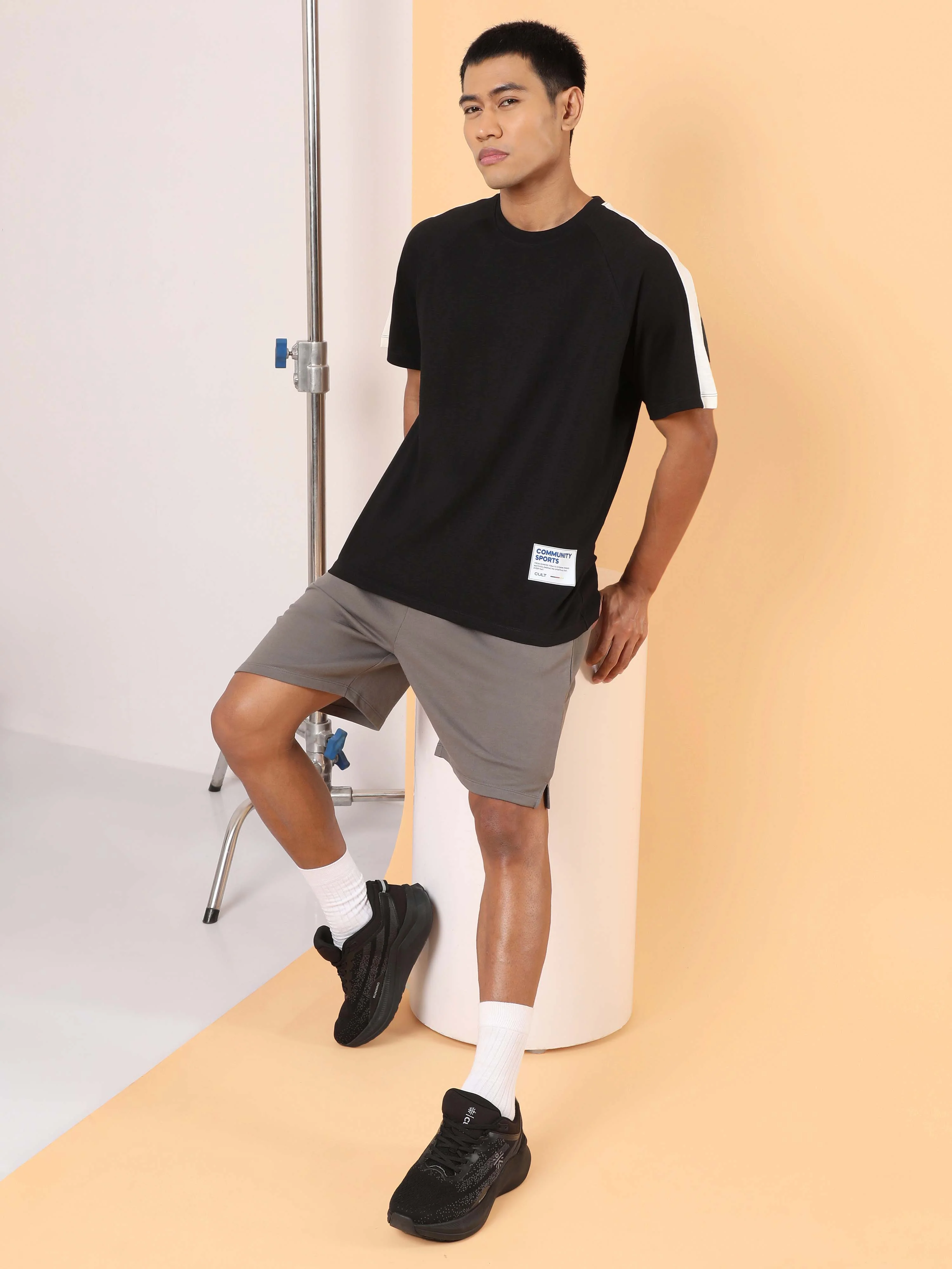 Men's Black Community Sports Relaxed fit T-shirt - Image 3