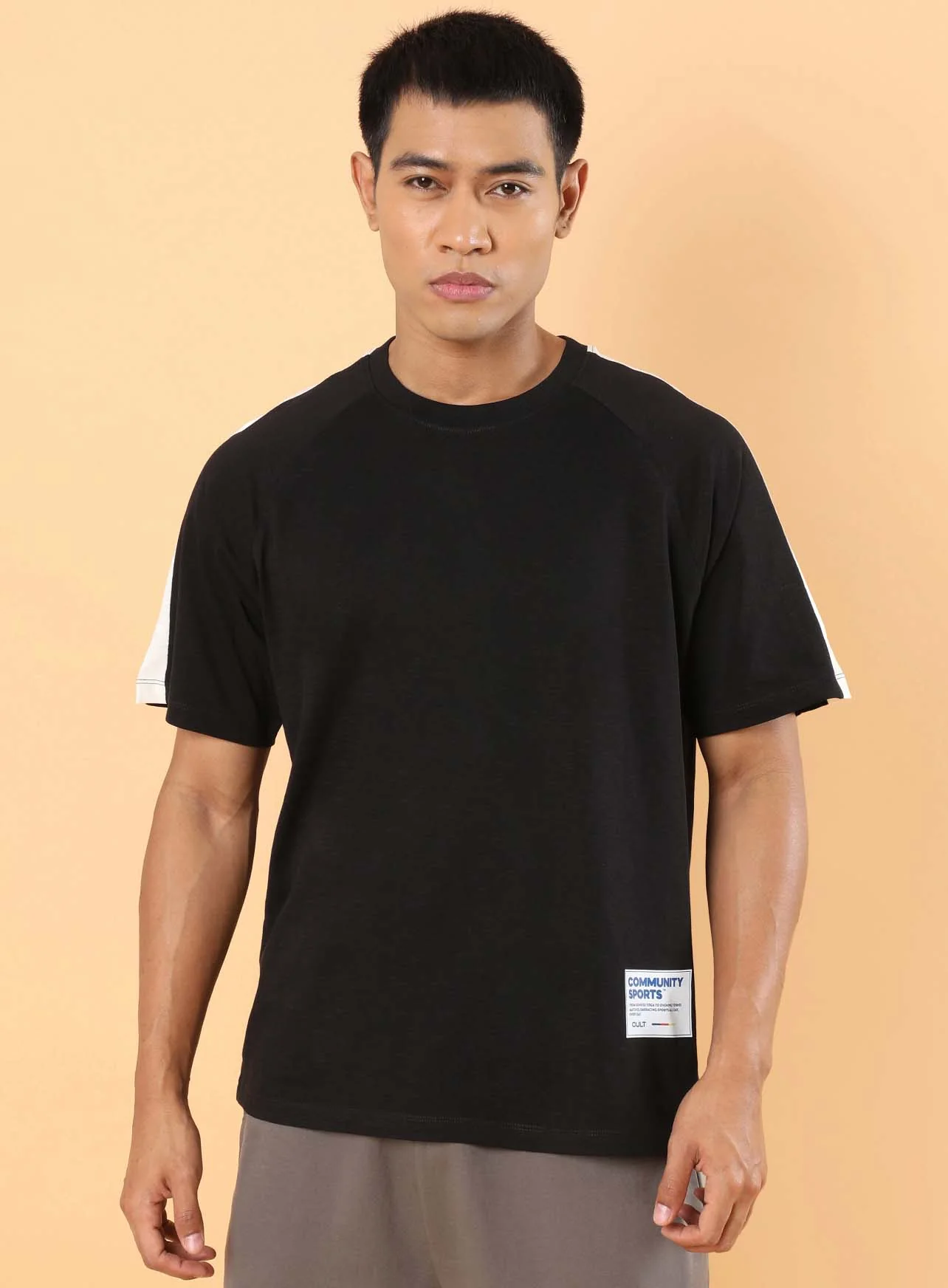 Men's Black Community Sports Relaxed fit T-shirt - Image 4