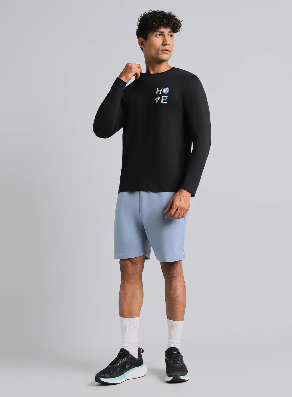 Men's Black Courtside Print Full Sleeve T-shirt - Image 3