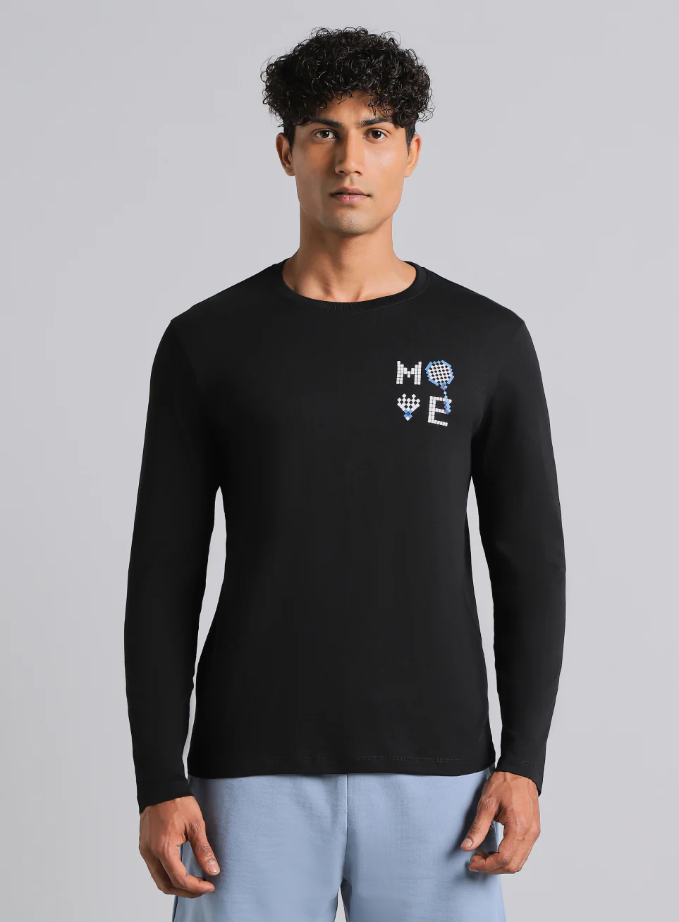 Men's Black Courtside Print Full Sleeve T-shirt - Image 4