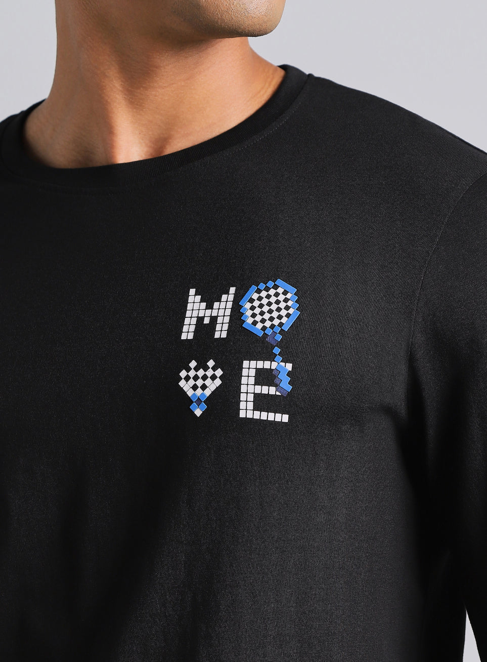 Men's Black Courtside Print Full Sleeve T-shirt - Image 7
