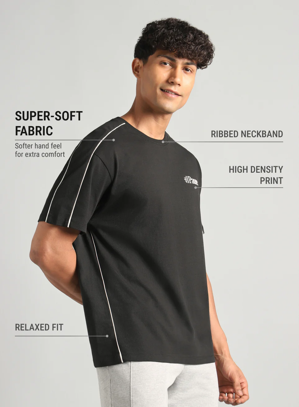 Men's Black Cult Athletic Relaxed Fit T-shirt - Image 5