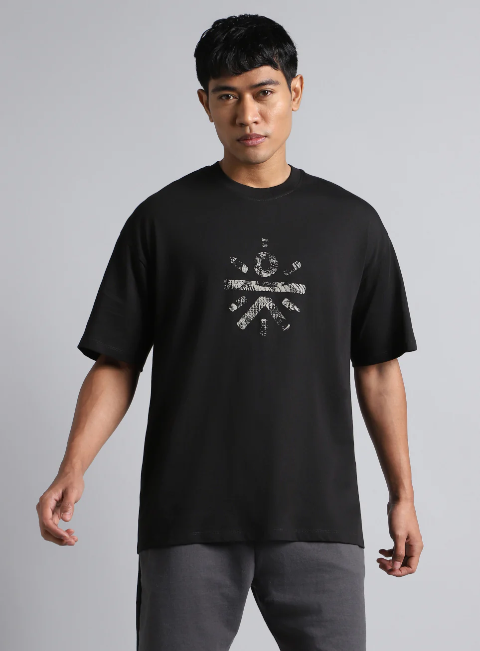 Men's Black Cult Brand Carrier Oversized Fit T-shirt - Image 4