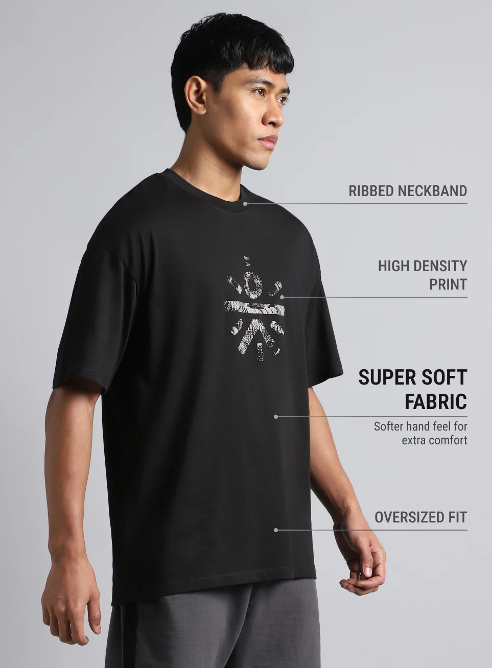 Men's Black Cult Brand Carrier Oversized Fit T-shirt - Image 5