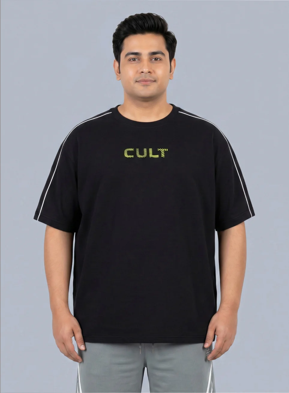 Men's Black Cult Brand Carrier Plus size Oversized Fit T-shirt - Image 4