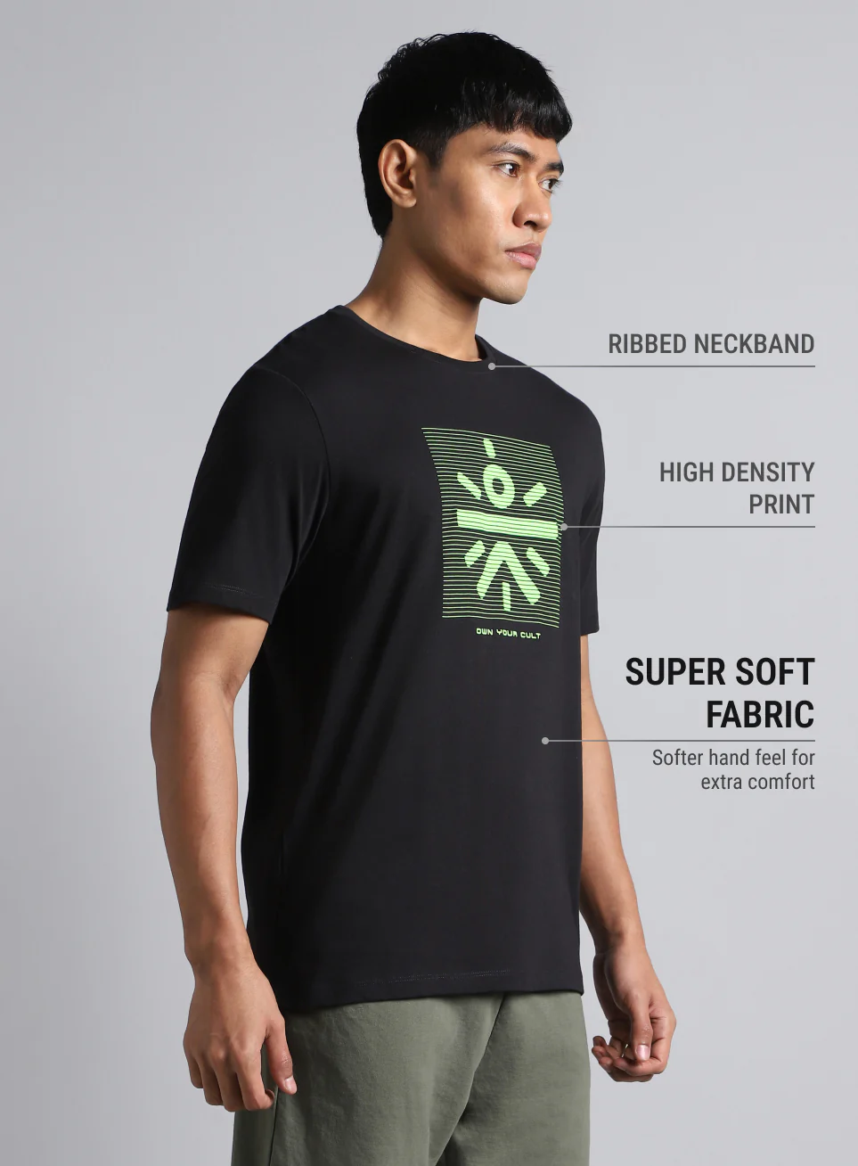 Men's Black Cult Brand Carrier T-shirt - Image 5