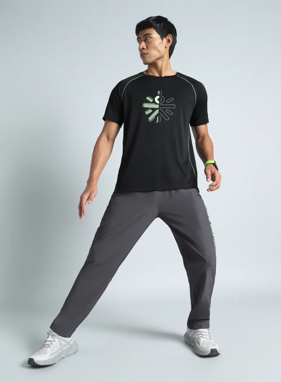 Men's Black Cult Branded Recycled Poly Performance T-shirt - Image 2