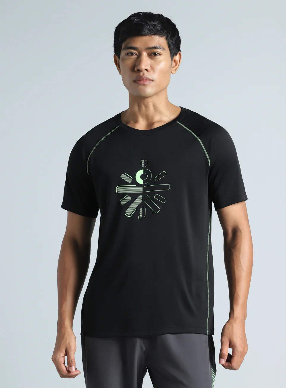 Men's Black Cult Branded Recycled Poly Performance T-shirt - Image 4