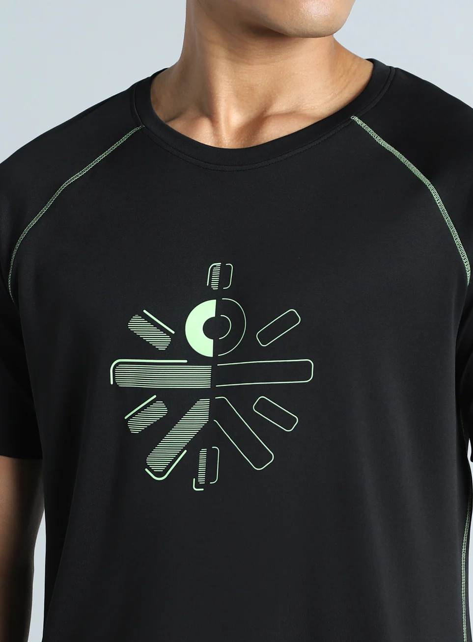 Men's Black Cult Branded Recycled Poly Performance T-shirt - Image 7