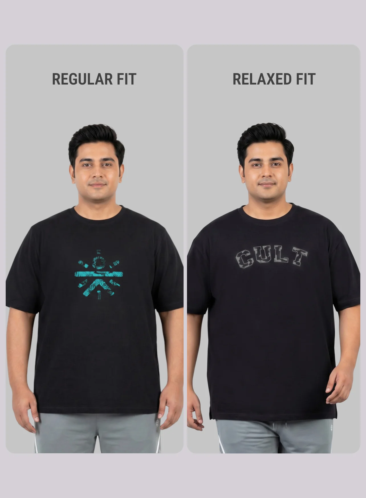 Men's Black Cult Branding Graphic Plus Size Relaxed T-shirt - Image 10