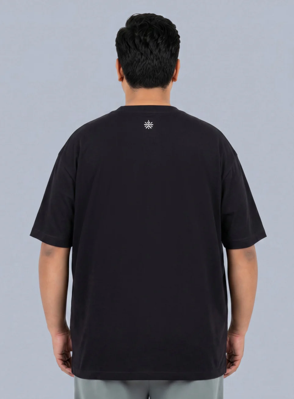 Men's Black Cult Branding Graphic Plus Size Relaxed T-shirt - Image 6