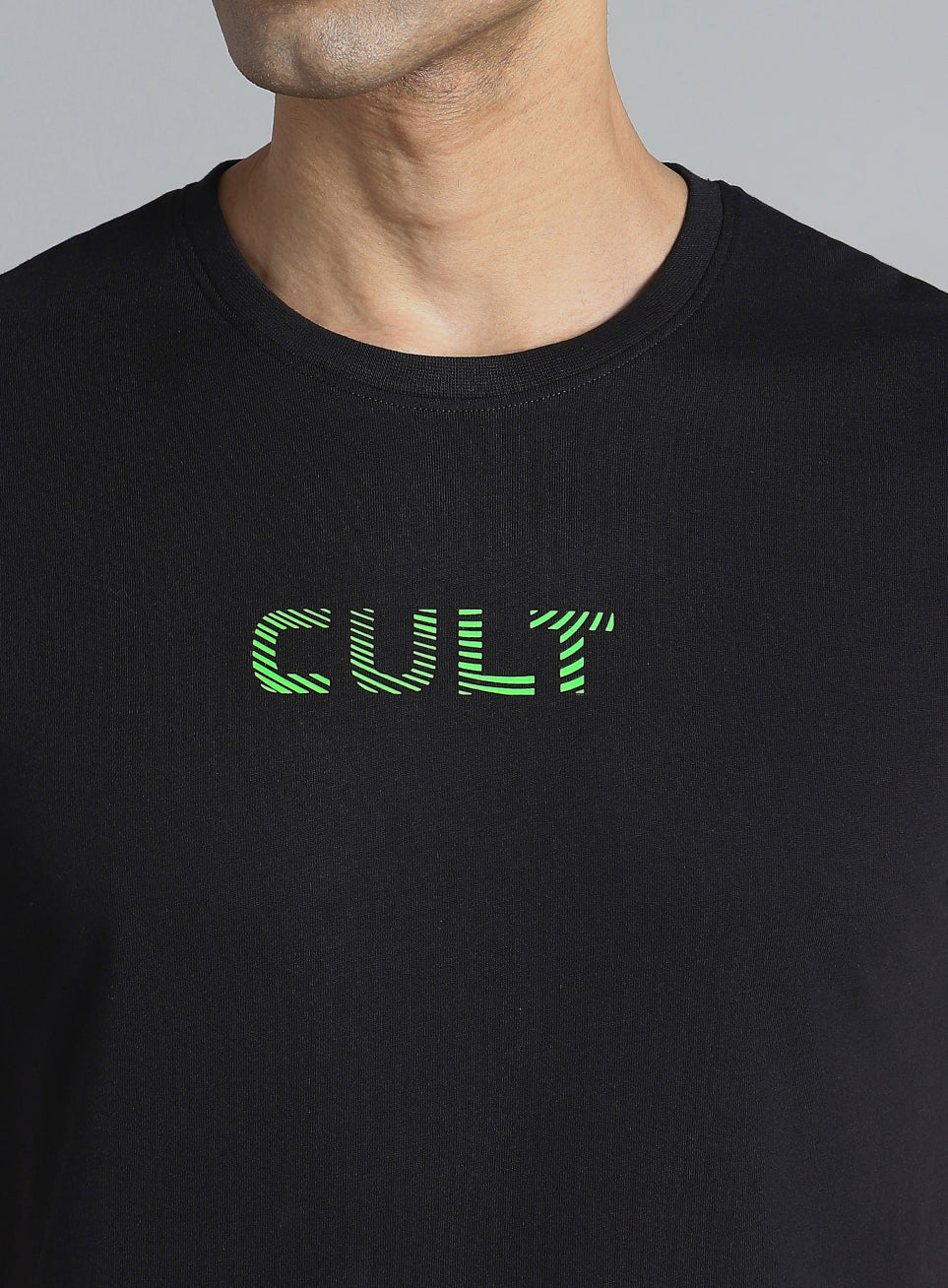 Men's Black Cult Branding Printed T-shirt - Image 7